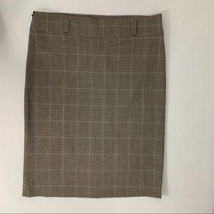 Stretch Plaid Pencil Skirt - Costa Blanca - Medium Size